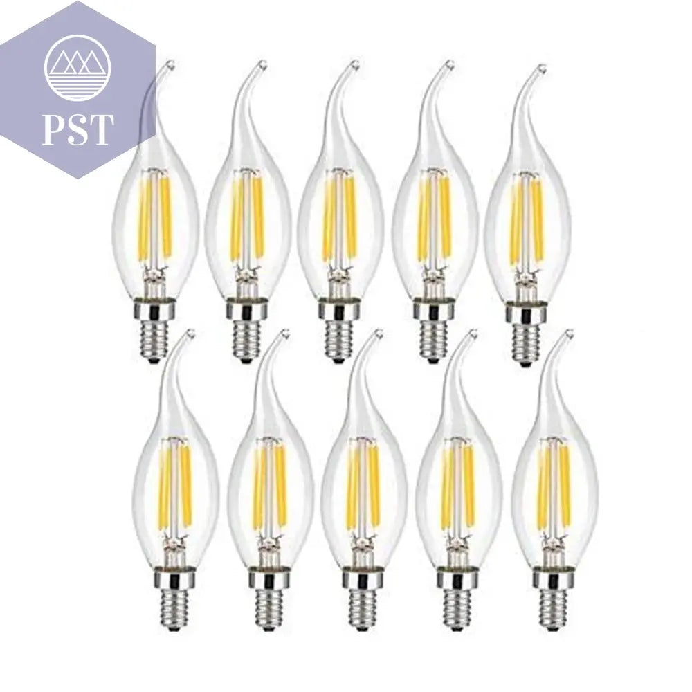 10pcs LED Bulb E14 4W/6W Dimmable Edison Retro Filament Candle Light AC220V C35 Warm/Cold White 360 Degree Energy Saving Lamp PST PS Tradings