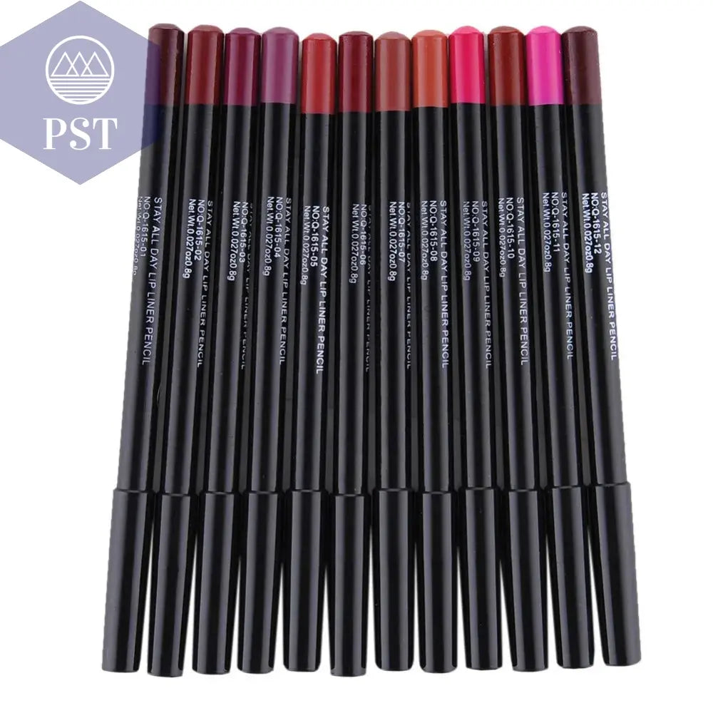 12 stc. professional Lip Liner Waterproof Wasserfest nude Lip Liner Set 12 Stück PST PS Tradings