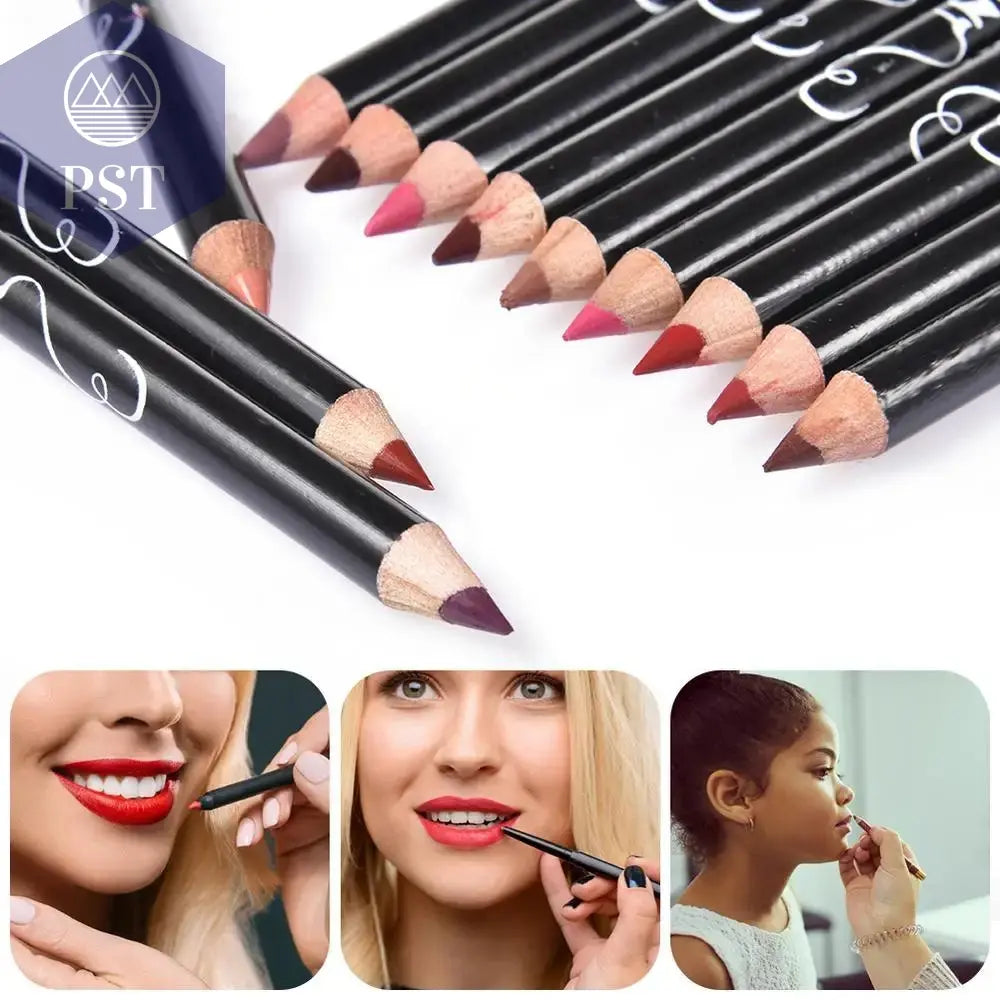 12 stc. professional Lip Liner Waterproof Wasserfest nude Lip Liner Set 12 Stück PST PS Tradings