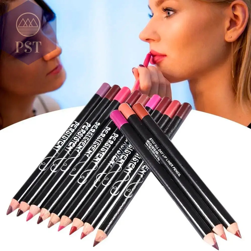 12 stc. professional Lip Liner Waterproof Wasserfest nude Lip Liner Set 12 Stück PST PS Tradings