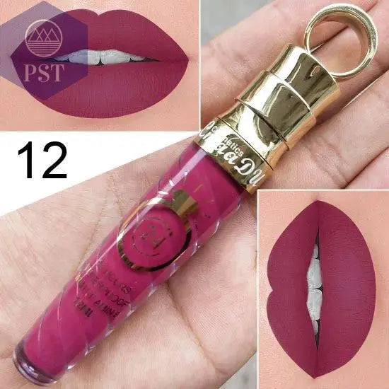 20 Colors Lipstick Waterproof Long Lasting Matte+Shimmer Mental Beauty Lip Gloss Nude Glitter Lip Gloss Beauty Sexy Lip Tint PST PS Tradings