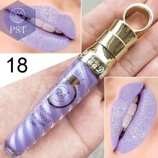 20 Colors Lipstick Waterproof Long Lasting Matte+Shimmer Mental Beauty Lip Gloss Nude Glitter Lip Gloss Beauty Sexy Lip Tint PST PS Tradings