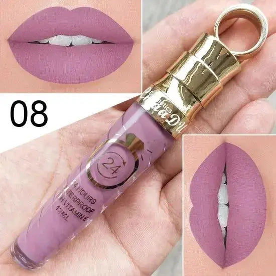 20 Colors Lipstick Waterproof Long Lasting Matte+Shimmer Mental Beauty Lip Gloss Nude Glitter Lip Gloss Beauty Sexy Lip Tint PST PS Tradings