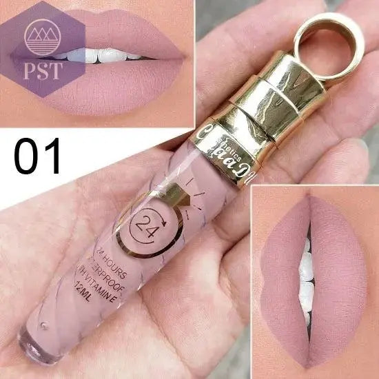 20 Colors Lipstick Waterproof Long Lasting Matte+Shimmer Mental Beauty Lip Gloss Nude Glitter Lip Gloss Beauty Sexy Lip Tint PST PS Tradings