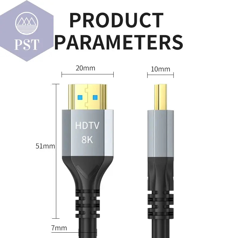 8k hdmi 2,1 kabel 4k @ 120hz 8k @ 60hz 48gbps earc arc hdcp ultra hoch geschwindigkeit hdr für rtx video kabel pc laptop projektor hd tv ps5 PST PS Tradings