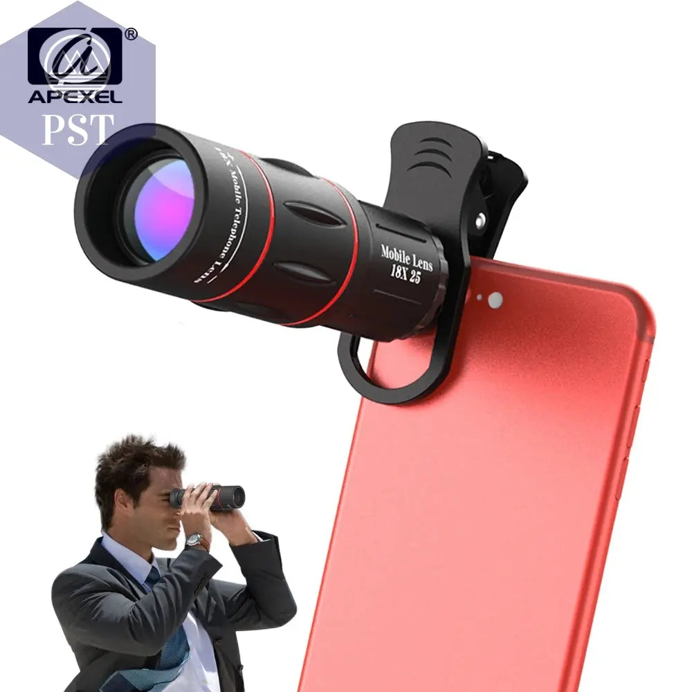 APEXEL Universal 18x25 Monokular Zoom HD Optisches Handyobjektiv Beobachtungsvermessung 18X Teleobjektiv mit Stativ für Smartphone Cellphones & Telecommunications - Cellphones PST PS Tradings