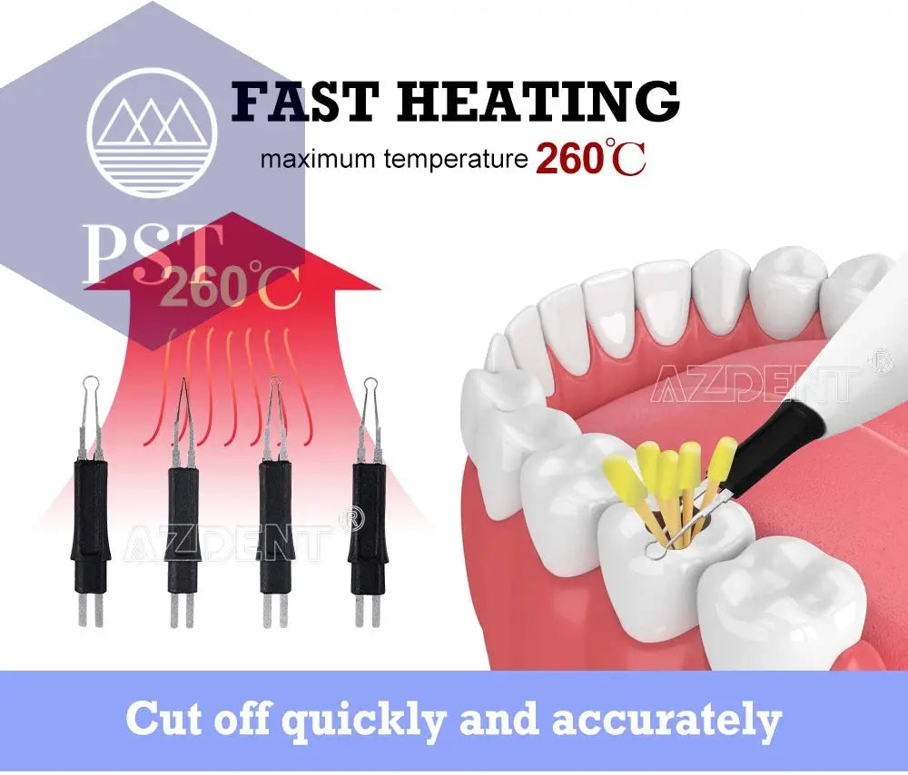 AZDENT Dental Endo Gutta Zahnaufhellung Mundhygiene Dentalgeräte Zahnfleischschneider Dental Cuttapercha mit 4 Spitzen PST PS Tradings