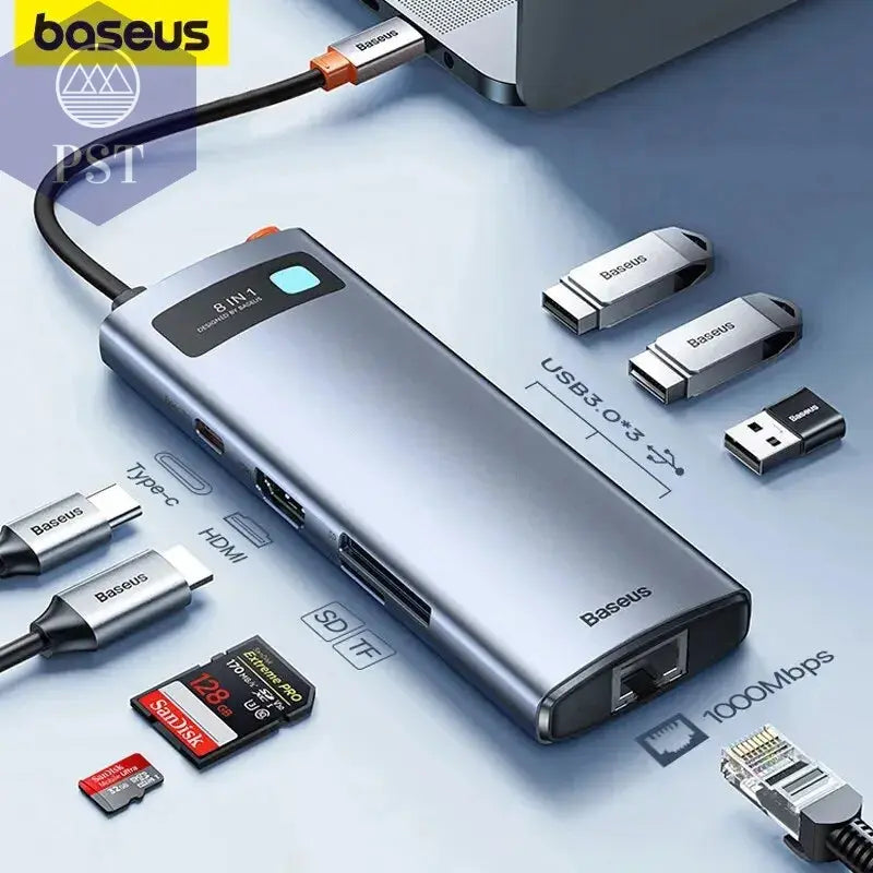 Baseus 4K USB C Hub mit Ethernet 100W Adapter PST PS Tradings PST PS Tradings PST PS Tradings