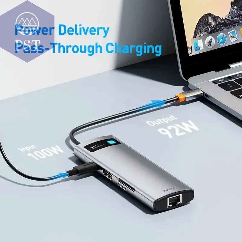 Baseus 4K USB C Hub mit Ethernet 100W Adapter PST PS Tradings PST PS Tradings PST PS Tradings