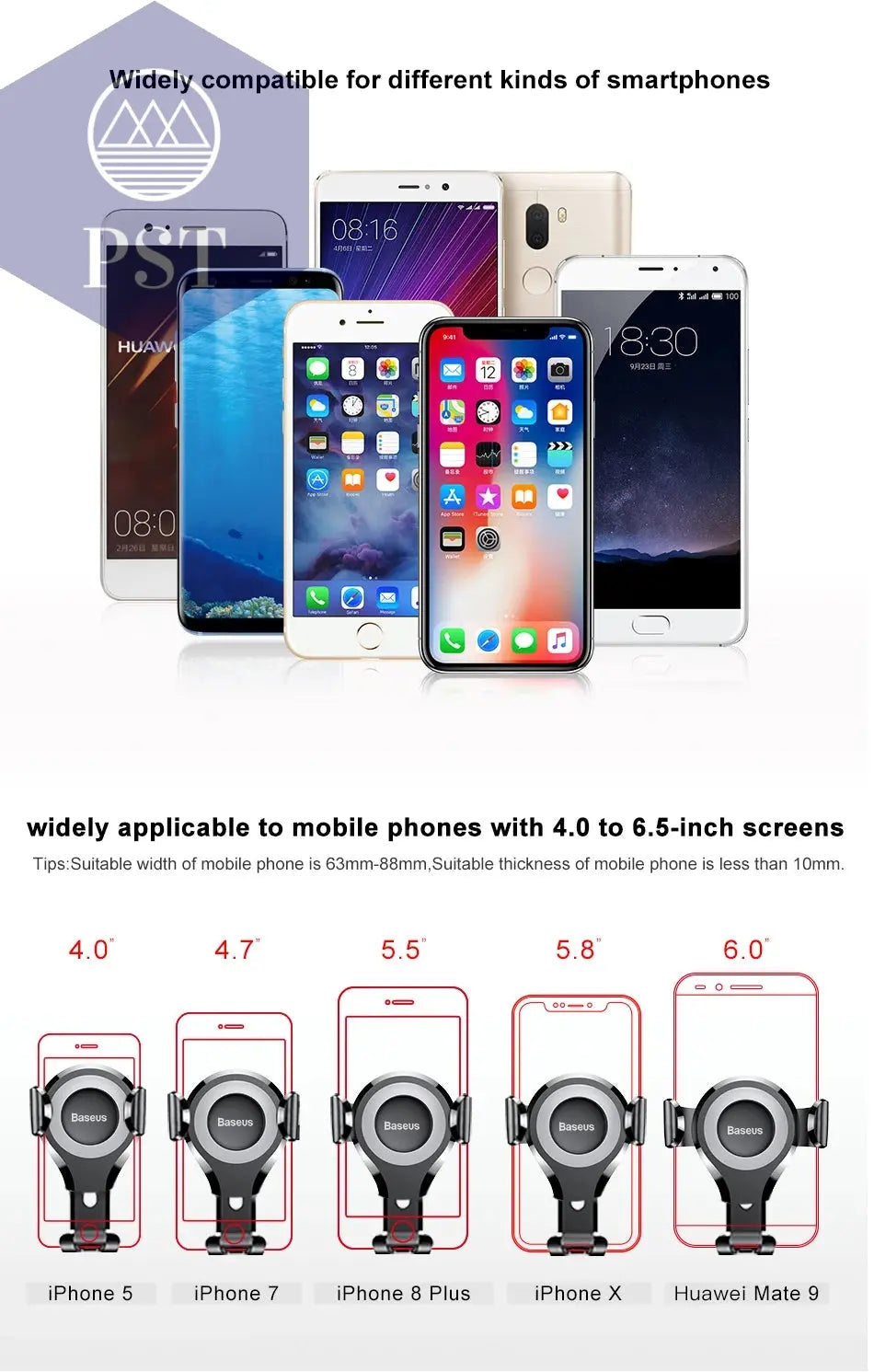 Baseus Gravity Autotelefonhalter für iPhone 16, Samsung, Saugnapf, Autohalterung für Telefone im Auto, Handyhalter, Ständer, 38,ajuan Cellphones & Telecommunications - Cellphones PST PS Tradings