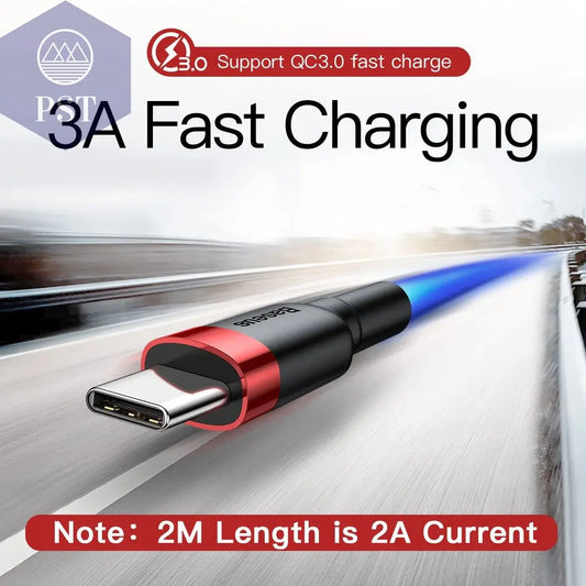 Baseus USB Type C Cable Fast Charging Charger USBC TypeC Wire Cord For Samsung S22 S10 Xiaomi POCO Huawei USB C Data Cable 3m - PST PS Tradings PST PS Tradings