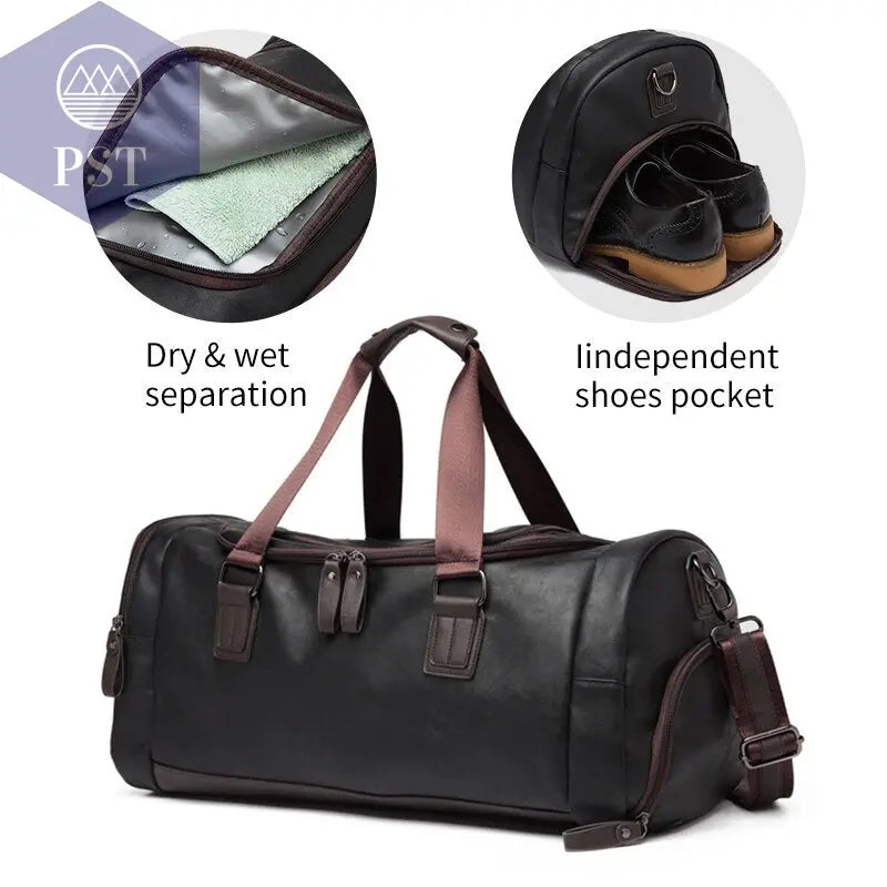 Casual Leather Travel Duffel Bag PST PS Tradings