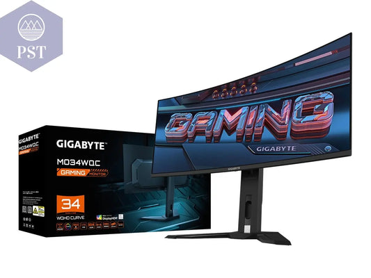 GIGABYTE MO34WQC 86,36cm 34Zoll OLED gaming monitor curved 3440x1440 WQHD 250 cdm2 175Hz 2xHDMI 2.1 1xDP 1.4 1xUSB C PST PS Tradings Display Monitor PST PS Tradings PST PS Tradings