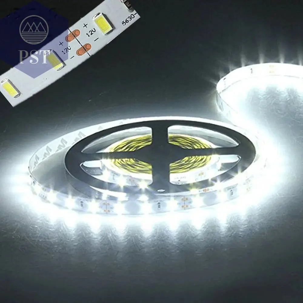 Led Strip Light 5630 5730 Waterproof 12V Flexible Tape 5m Natural White 4000K Cold White Warm White 3000K 6500K Red Green Blue PST PS Tradings