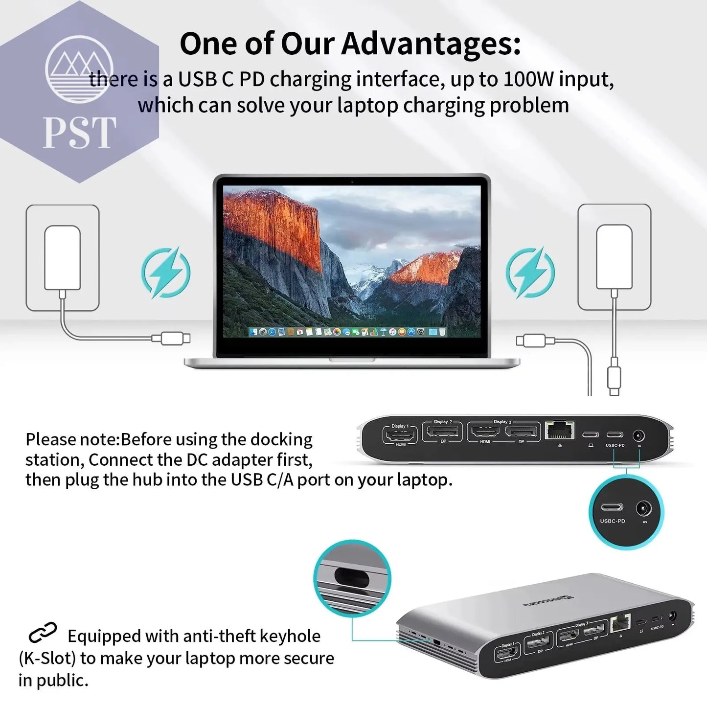 Minisopuru Displaylink Dreifach-Display-Dockingstation Mit 2 HDMI 2 Displayport PD RJ45 4 Usb-Port-Hub Für PC, Laptops Macbook &Windows PST PS Tradings PST PS Tradings PST PS Tradings Minisopuru Displaylink Dreifach-Display-Dockingstation Mit 2 HDMI 2 Displayport PD RJ45 4 Usb-Port-Hub Für PC, Laptops Macbook &Windows