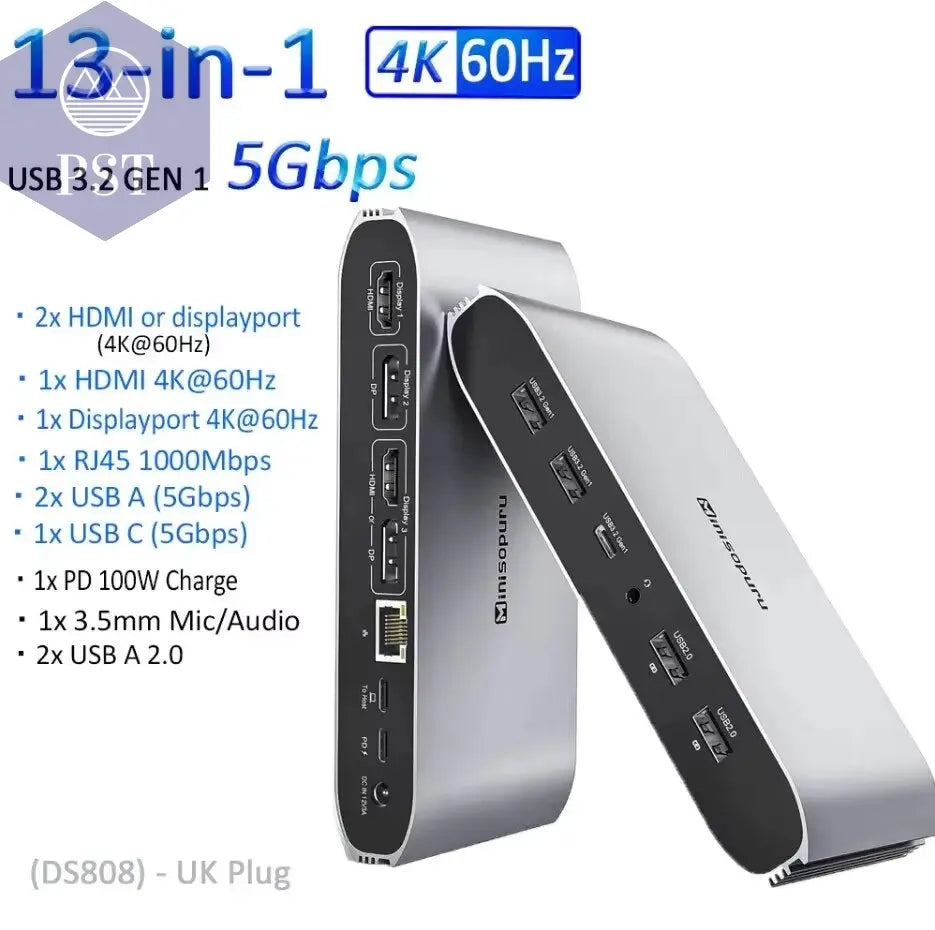 Minisopuru Displaylink Dreifach-Display-Dockingstation Mit 2 HDMI 2 Displayport PD RJ45 4 Usb-Port-Hub Für PC, Laptops Macbook &Windows PST PS Tradings PST PS Tradings Uk-Pluy PST PS Tradings Minisopuru Displaylink Dreifach-Display-Dockingstation Mit 2 HDMI 2 Displayport PD RJ45 4 Usb-Port-Hub Für PC, Laptops Macbook &Windows