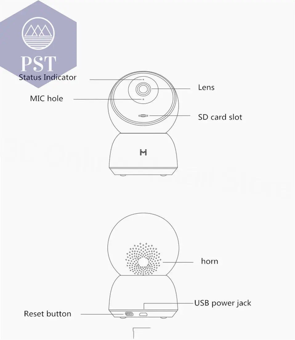 Original Smart Camera 2K 1296P HD 360 Angle WiFi Night Vision Webcam Video IP Camera Baby Security Monitor for Xiaomi Mihome APP PST PS Tradings