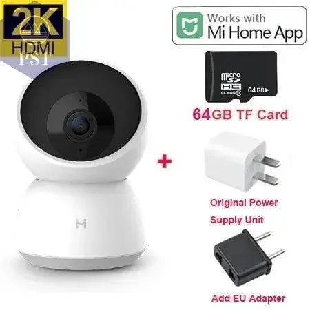 Original Smart Camera 2K 1296P HD 360 Angle WiFi Night Vision Webcam Video IP Camera Baby Security Monitor for Xiaomi Mihome APP PST PS Tradings