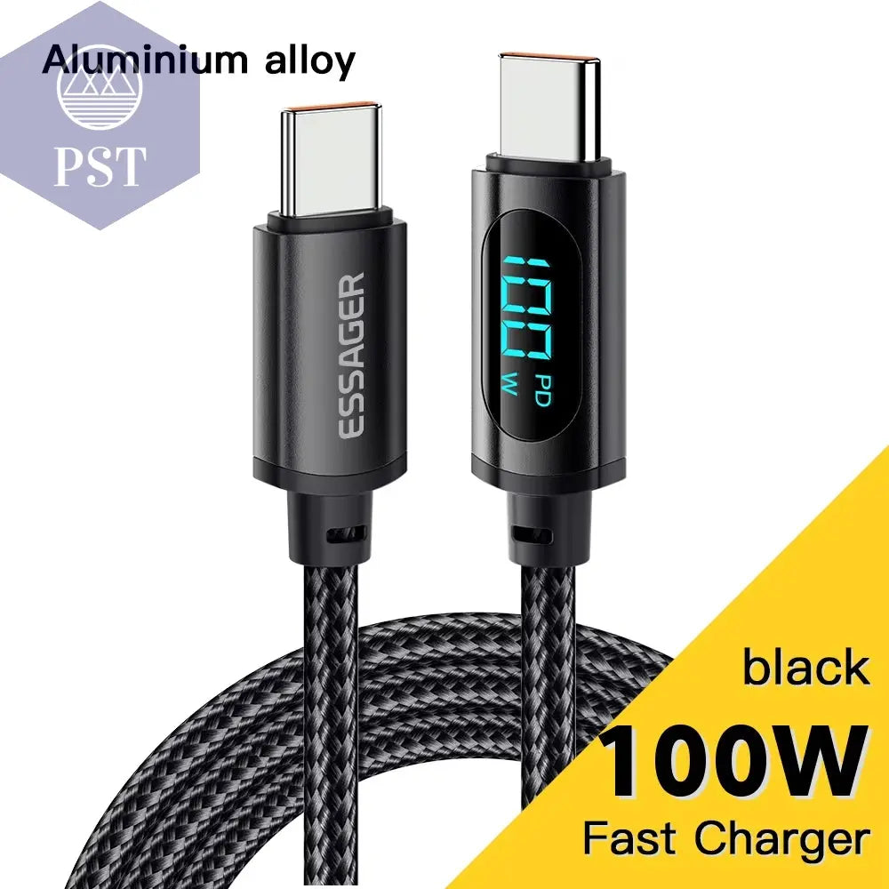 PD 100 W Usb-Typ-C-Kabel Auf USB C 7 a Schnellladekabel Für OPPO Realme Huawei Poco Samsung Displaykabel PST PS Tradings PST PS Tradings 100W-Black-Cable-1-2M PST PS Tradings PD 100 W Usb-Typ-C-Kabel Auf USB C 7 a Schnellladekabel Für OPPO Realme Huawei Poco Samsung Displaykabel