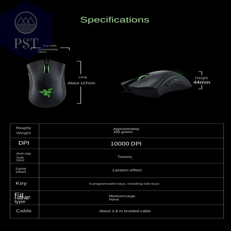 Razer Deathadder Viper Standard Edition 6400 Gaming Maus E-Sports PST PS Tradings PST PS Tradings PST PS Tradings