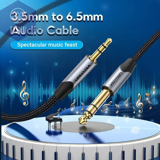 Tions 3,5mm zu 6,35mm Adapter Aux Kabel für Mixer Verstärker Gold Überzogene 3,5 Klinke auf 6,5 Klinke 0,5 m 3m 5m Aux Cabo Stecker auf Stecker PST PS Tradings