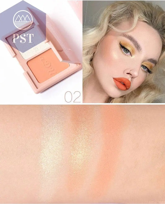Two-tone Blush Highlighter And Contouring Palette PST PS Tradings PST PS Tradings PST PS Tradings Two-tone Blush Highlighter And Contouring Palette