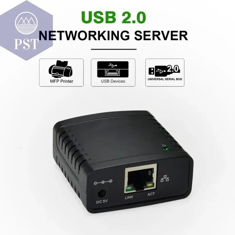 USB 2.0 Port LPR Printer Server MFT Print With 10/100Mbps Ethernet Port Sharing a LAN Networking Printer Adapter PST PS Tradings