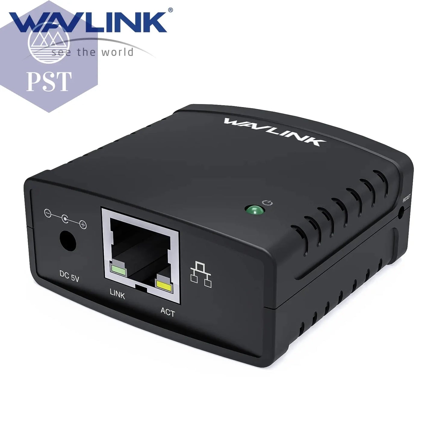 Wavlink USB 2,0 LRP Teilen ein LAN Ethernet Vernetzung Drucker Power Adapter USB HUB 100Mbps netzwerk druck server UNS Electronics PST PS Tradings