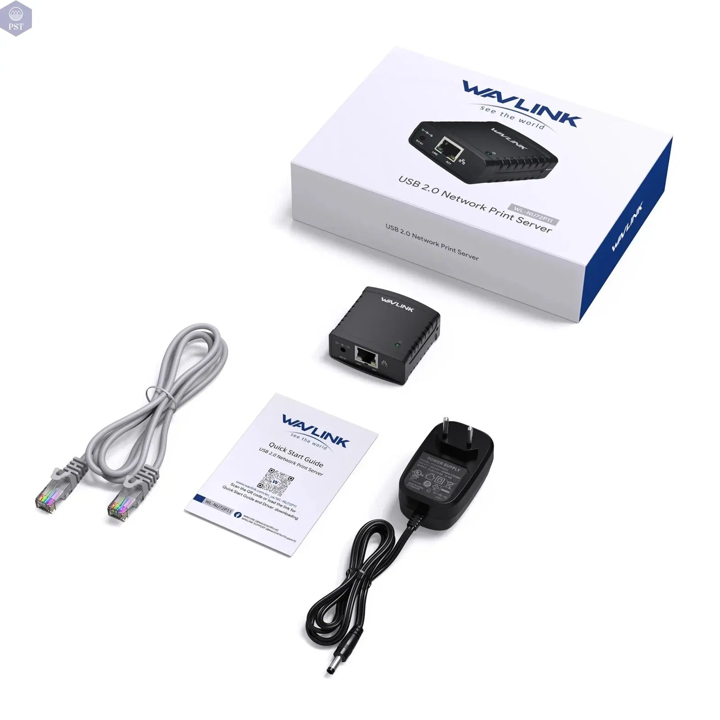 Wavlink USB 2,0 LRP Teilen ein LAN Ethernet Vernetzung Drucker Power Adapter USB HUB 100Mbps netzwerk druck server UNS Electronics PST PS Tradings