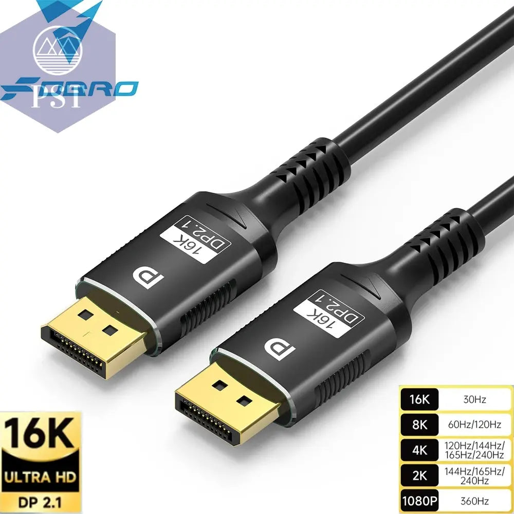 16K DP 2.1 8K@120Hz 4K@240Hz 80Gbps HDR Video Audio Displayport Kabel Display Port für Laptop TV Xbox Projektor Gaming Monitor  Cable     PST PS Tradings