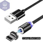 1M Magnetic Design Micro USB Charging Cable  Cellphones & Telecommunications - Cellphones    Russian-Federation-Black-Type-C PST PS Tradings