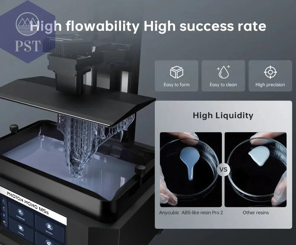 ANYCUBIC ABS-Like Pro 2 3D Printer UV Resin 405nm For LCD DLP Printers Strong Formula Printing Accuracy Up to 0.1mm ABS+ Update       PST PS Tradings
