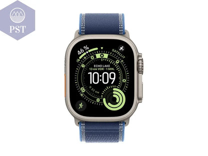 Apple Watch Ultra 3 Titanium Cellular PST PS Tradings Smartwatch S / Natur / Trail Loop blau/hellblauSmartwatch Apple Watch Ultra 3 Titanium Cellular