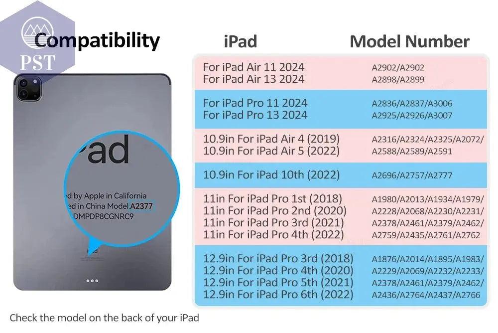 Case for iPad Pro 11 13 2024 M4 Case Tablet Cover for iPad Air 11 13 M2 5 4 Pro 12.9 inch 10th Generation Case Magnetic Cover - PST PS Tradings