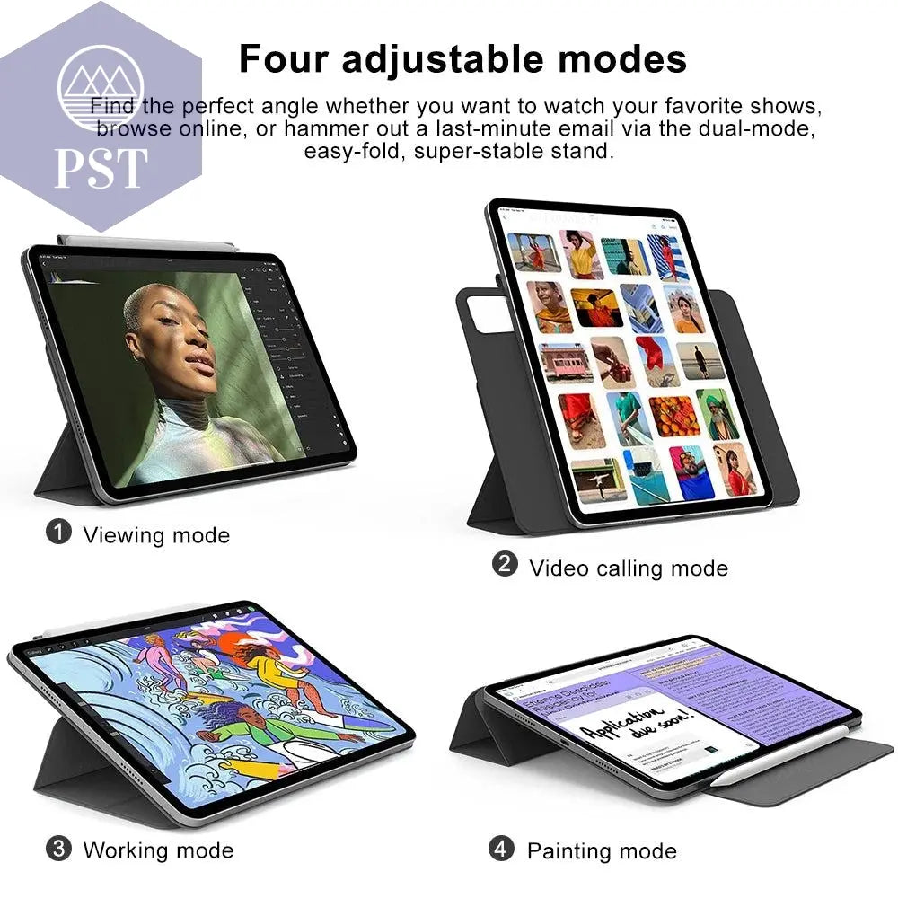 Case for iPad Pro 11 13 2024 M4 Case Tablet Cover for iPad Air 11 13 M2 5 4 Pro 12.9 inch 10th Generation Case Magnetic Cover - PST PS Tradings