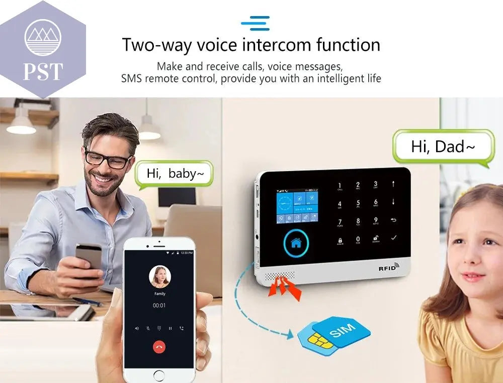 DIY W2B PG103 Alarm Sensor for Home Burglar Security 433MHz WiFi GSM Alarm System Wireless Tuya Smart House App Control - PST PS Tradings