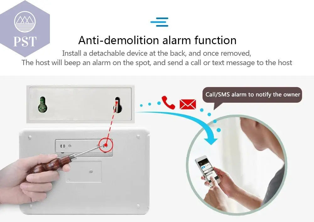 DIY W2B PG103 Alarm Sensor for Home Burglar Security 433MHz WiFi GSM Alarm System Wireless Tuya Smart House App Control - PST PS Tradings