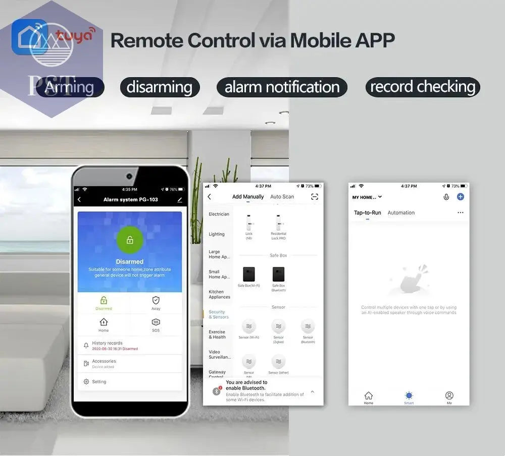 DIY W2B PG103 Alarm Sensor for Home Burglar Security 433MHz WiFi GSM Alarm System Wireless Tuya Smart House App Control - PST PS Tradings