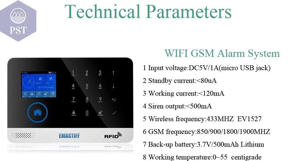 DIY W2B PG103 Alarm Sensor for Home Burglar Security 433MHz WiFi GSM Alarm System Wireless Tuya Smart House App Control - PST PS Tradings