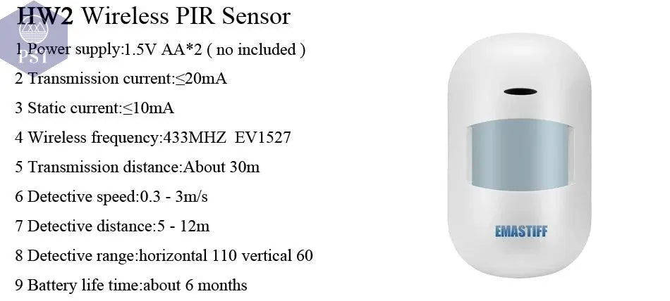 DIY W2B PG103 Alarm Sensor for Home Burglar Security 433MHz WiFi GSM Alarm System Wireless Tuya Smart House App Control - PST PS Tradings
