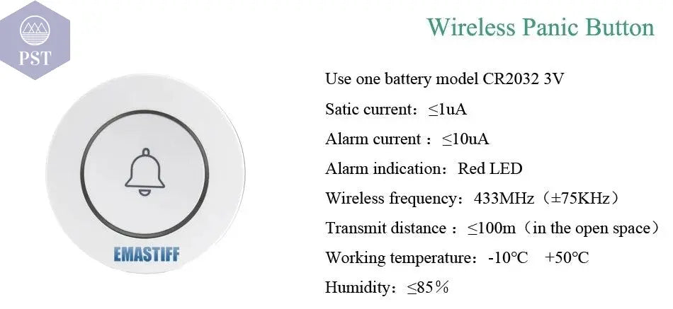 DIY W2B PG103 Alarm Sensor for Home Burglar Security 433MHz WiFi GSM Alarm System Wireless Tuya Smart House App Control - PST PS Tradings