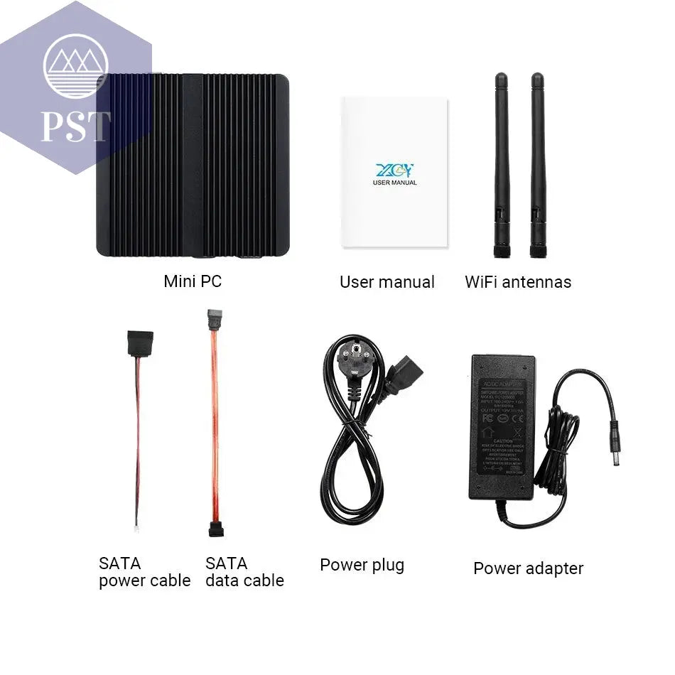 Fanless Mini PC Intel Celeron J4125 2x Gigabit LAN 2x RS232 HDMI VGA Mini PCIE WiFi/4G 4x USB Support Windows Linux -    PST PS Tradings