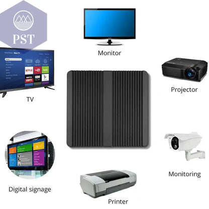 Fanless Mini PC Intel Celeron J4125 2x Gigabit LAN 2x RS232 HDMI VGA Mini PCIE WiFi/4G 4x USB Support Windows Linux -    PST PS Tradings
