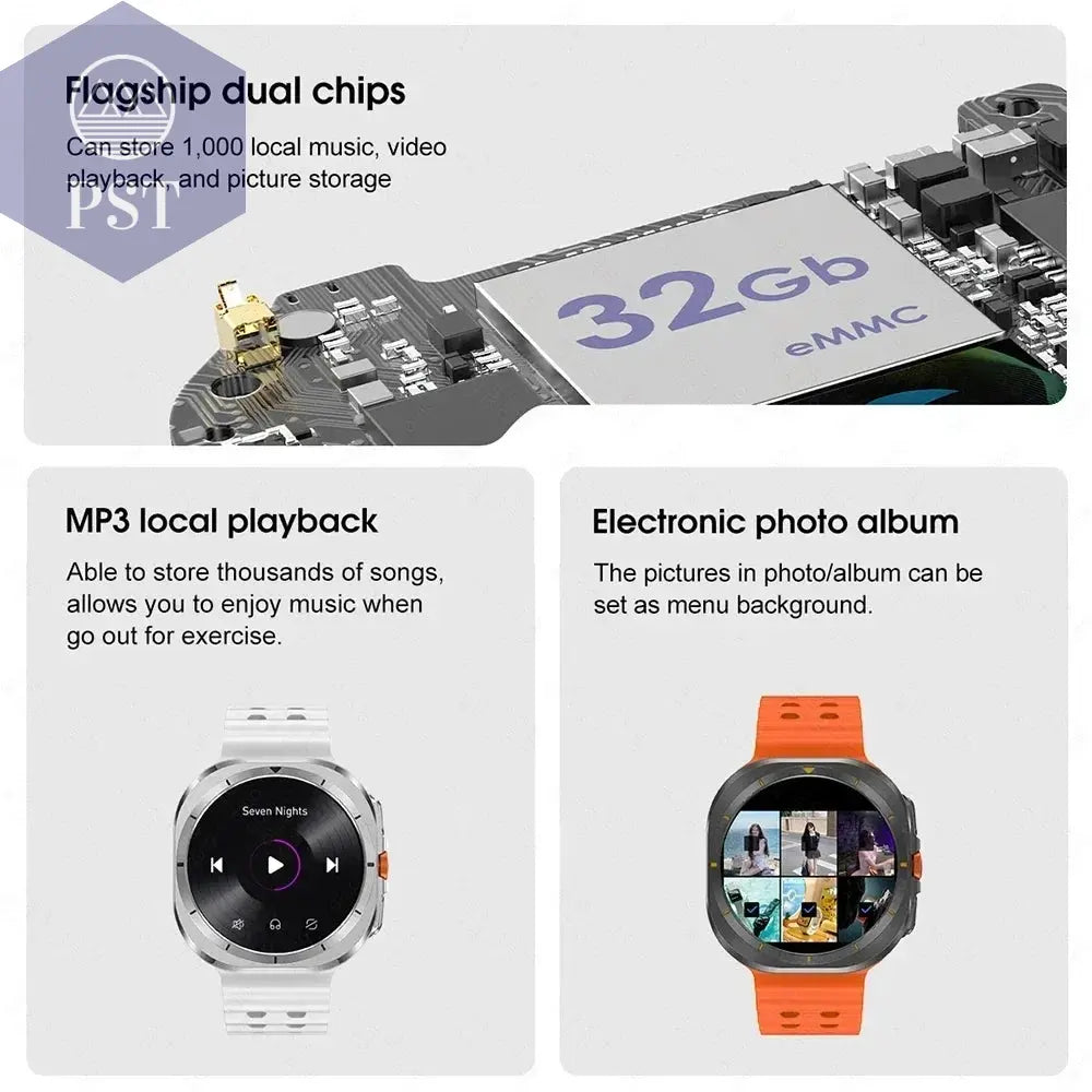For Samsung Galaxy Watch 7 Ultra Smart Watch Men 32GB Memory NFC Bluetooth Call IP68 Waterproof Outdoor Sport Watch New Upgraded PST PS Tradings  PST PS Tradings  PST PS Tradings For Samsung Galaxy Watch 7 Ultra Smart Watch Men 32GB Memory NFC Bluetooth Call IP68 Waterproof Outdoor Sport Watch New Upgraded