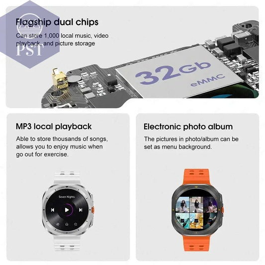 For Samsung Galaxy Watch 7 Ultra Smart Watch Men 32GB Memory NFC Bluetooth Call IP68 Waterproof Outdoor Sport Watch New Upgraded PST PS Tradings  PST PS Tradings  PST PS Tradings For Samsung Galaxy Watch 7 Ultra Smart Watch Men 32GB Memory NFC Bluetooth Call IP68 Waterproof Outdoor Sport Watch New Upgraded