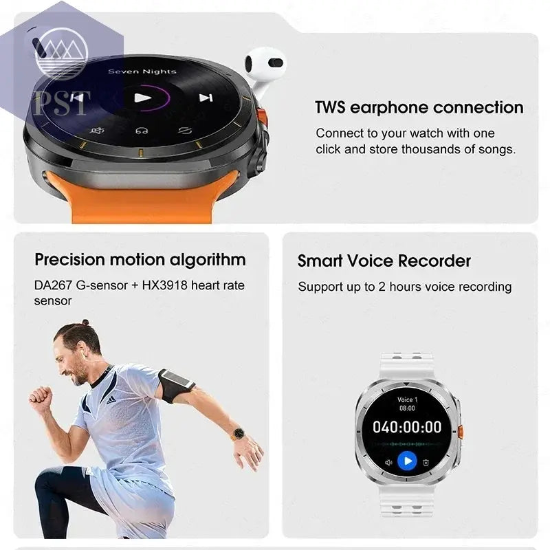 For Samsung Galaxy Watch 7 Ultra Smart Watch Men 32GB Memory NFC Bluetooth Call IP68 Waterproof Outdoor Sport Watch New Upgraded PST PS Tradings  PST PS Tradings  PST PS Tradings For Samsung Galaxy Watch 7 Ultra Smart Watch Men 32GB Memory NFC Bluetooth Call IP68 Waterproof Outdoor Sport Watch New Upgraded