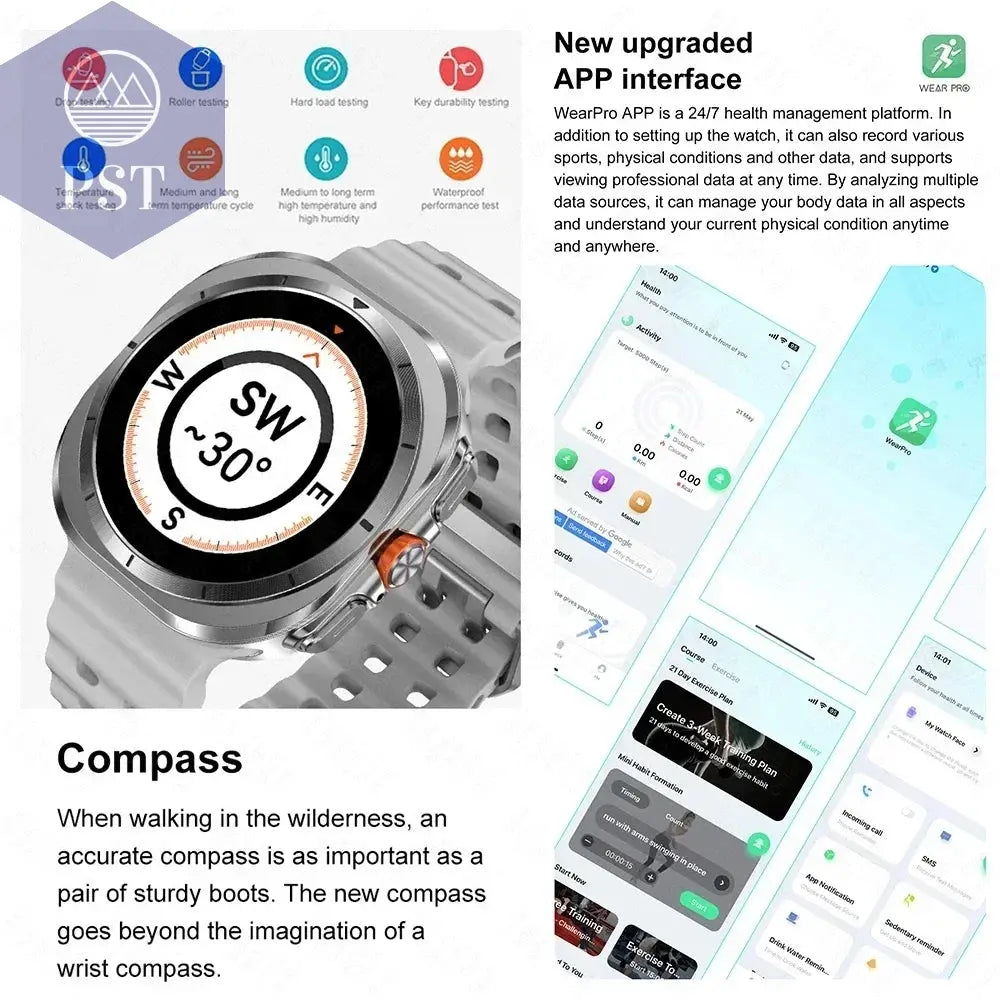 For Samsung Galaxy Watch 7 Ultra Smart Watch Men 32GB Memory NFC Bluetooth Call IP68 Waterproof Outdoor Sport Watch New Upgraded PST PS Tradings  PST PS Tradings  PST PS Tradings For Samsung Galaxy Watch 7 Ultra Smart Watch Men 32GB Memory NFC Bluetooth Call IP68 Waterproof Outdoor Sport Watch New Upgraded