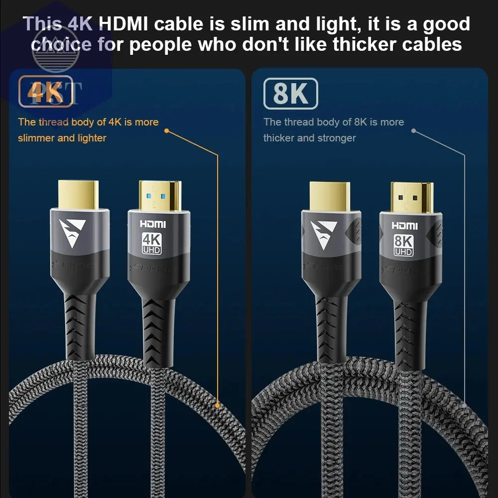 HDMI-Kabel 8K 60Hz HDMI-kompatibel Ultra HD 1080P 4k@120Hz High Speed Video Audio HDMI 2.1 Kabel für PS4/5 TV Laptop Monitor       PST PS Tradings