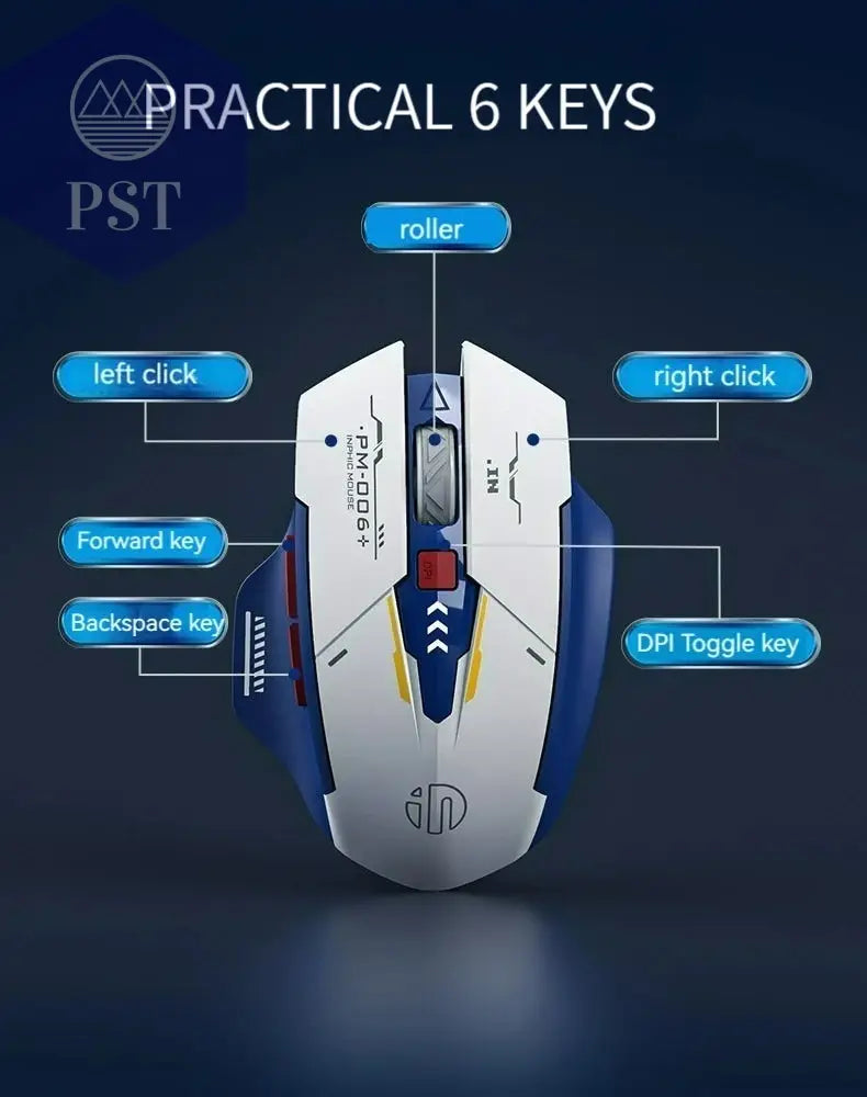 Inphic F9 Mecha Edition: Kabellose Silent Maus PST PS Tradings   Inphic F9 Mecha Edition: Kabellose Silent Maus