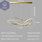 Luxuriöse Dimmbare Pendelleuchte Esstisch Leuchter Wohnzimmer Beleuchtung PST PS Tradings Pendelleuchte PST PS Tradings gold-in-stock-3-ring-L80cm-48W-warm-light-3000K PST PS Tradings